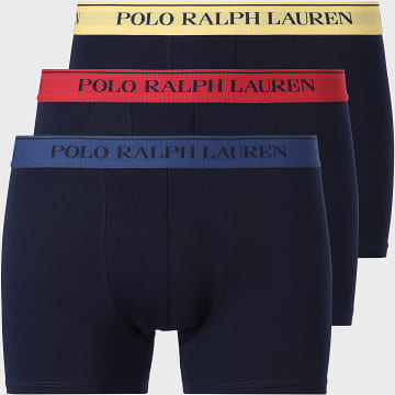 Polo Ralph Lauren - Lot De 3 Boxers Classics Bleu Marine Rouge Jaune