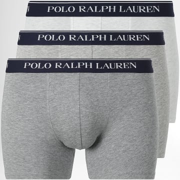 Polo Ralph Lauren - Lot De 3 Boxers Beige Clair Chiné Gris Chiné