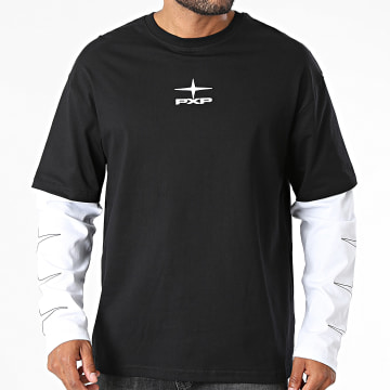 PXP - Camiseta de manga larga 2622322 Negro Blanco