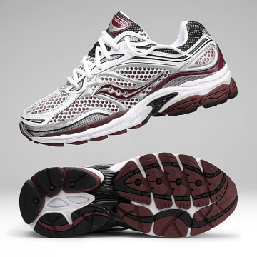Saucony - Zapatillas Progrid Omni 9 Blanco Burdeos