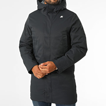 K-Way - Piumino con cappuccio Jarno Twill Marmotta K8133FW Blu Navy