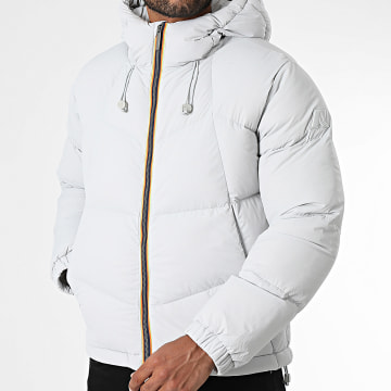K-Way - Doudoune Capuche Quill Fancy Nylon K6135DW Gris Clair