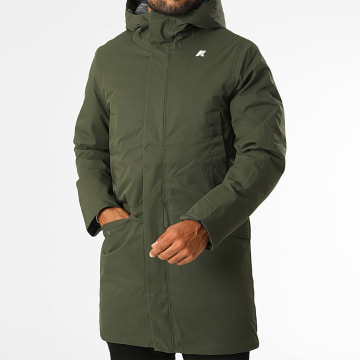K-Way - Parka Capuche Jarno Twill Marmotta K8133FW Vert Kaki