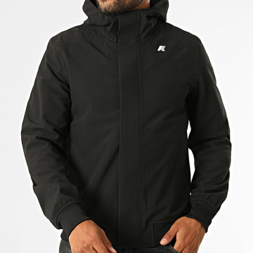 K-Way - Antivento Zip Cappuccio Joachim Bonded K3135KW Nero