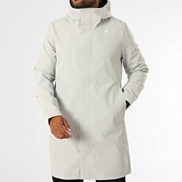 K-Way - Piumino con cappuccio Thomas Bonded K7126WW Grigio Chiaro