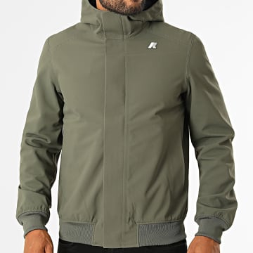 K-Way - Coupe-Vent Zippé Capuche Joachim Bonded K3135KW Vert Kaki