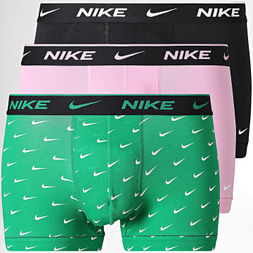 Nike - Pack van 3 Boxers Essential Cotton Stretch KE1284 Zwart Groen Roze