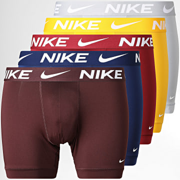 Nike - Set van 5 Boxers Dri-Fit KE1319 Lichtgrijs Geel Bruin Bordeaux Marineblauw