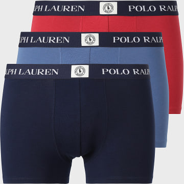 Polo Ralph Lauren - Lot De 3 Boxers MCMLXVII Rouge Bleu Marine Bleu Roi