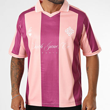 Sixth June - T-Shirt V-hals M26024RTS Paars Zalm