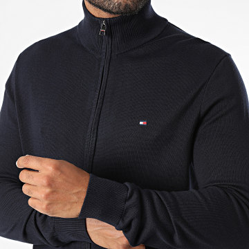 Tommy Hilfiger - Gilet Zipped Essential Cotton 6517 Navy Blue