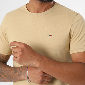 Tommy Jeans - Tee Shirt Slim Jersey 4411 Beige Foncé