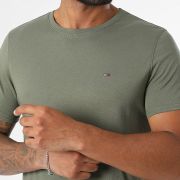 Tommy Jeans - T-Shirt Slim Jersey 4411 Verde Cáqui