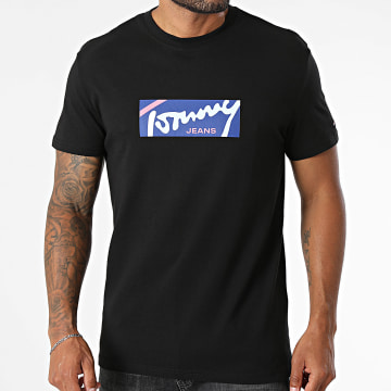 Tommy Jeans - Tee Shirt Regular Signature 3547 Noir