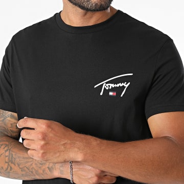 Tommy Jeans - Tee Shirt Slim Signature Chest 3550 Noir