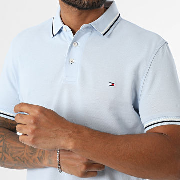 Tommy Hilfiger - Polo Manga Curta Slim Seasonal 9993 Azul Claro