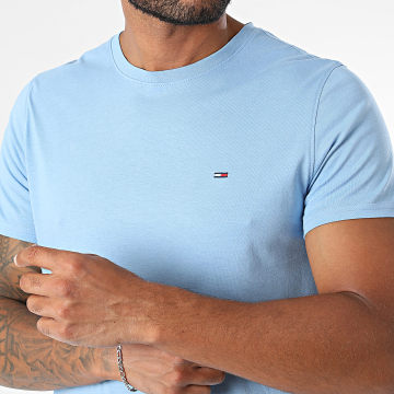Tommy Jeans - Tee Shirt Slim Jersey 4411 Bleu Clair