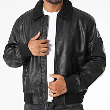 Calvin Klein - Veste Simili Cuir RH402 Noir