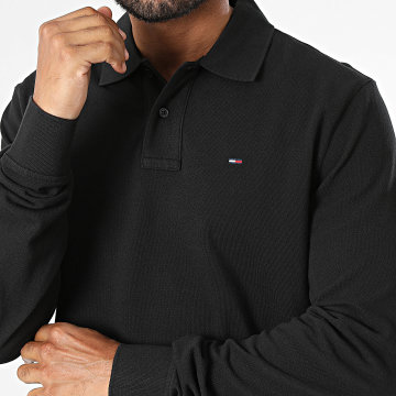 Tommy Jeans - Polo Manches Longues Regular Essential 3630 Noir