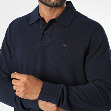 Tommy Jeans - Polo Manches Longues Regular Essential 3630 Bleu Marine