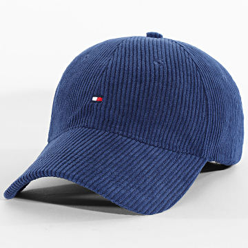 Tommy Hilfiger - Casquette Velours Côtelé Flag Cord 6 Panel 4530 Bleu Marine