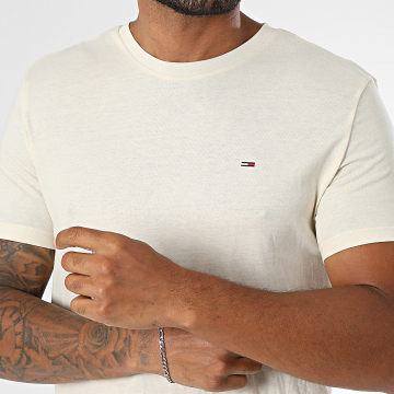 Tommy Jeans - Tee Shirt Slim Jaspe 0363 Beige Clair