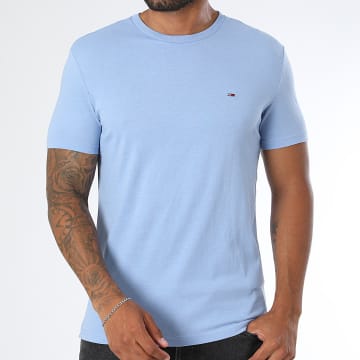Tommy Jeans - Tee Shirt Slim Jaspe 0363 Bleu Clair