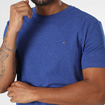 Tommy Jeans - Tee Shirt Slim Jaspe 0363 Bleu Roi