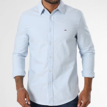 Tommy Jeans - Chemise Manches Longues Slim Fit Oxford 3513 Bleu Clair