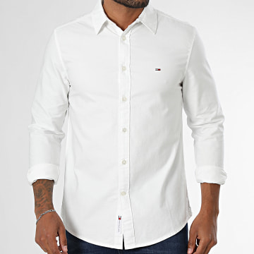 Tommy Jeans - Camicia Maniche Lunghe Slim Fit Oxford 3513 Bianco