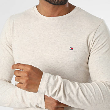 Tommy Hilfiger - Camiseta Mangas Largas Slim Fit Sleeve 0804 Beige Claro