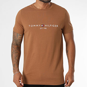 Tommy Hilfiger - Tee Shirt Slim Fit Logo 1797 Camel