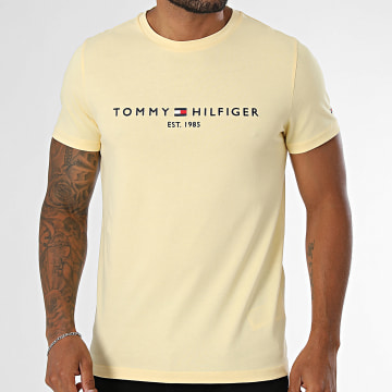 Tommy Hilfiger - T-Shirt Slim Logo 1797 Hellgelb