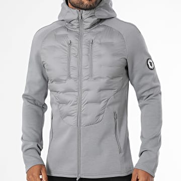 Comme Des Loups - Hooded Zipped Road Jacket Light Grey