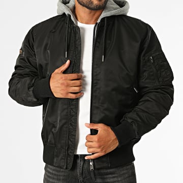Superdry - Jacke Bomber Kapuze MA1 M5012355A Schwarz