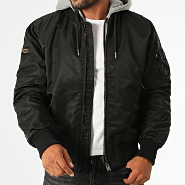 Superdry - Hooded Bomber Jacket MA1 M5012355A Black