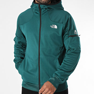 The North Face - Jas met rits en capuchon Mountain Ahletics A8J7X Donkergroen