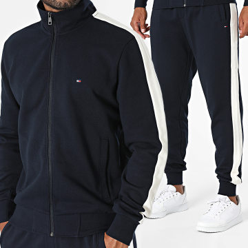 Tommy Hilfiger - Ensemble De Survetement A Bandes Essential Colorblock 5673 Bleu Marine