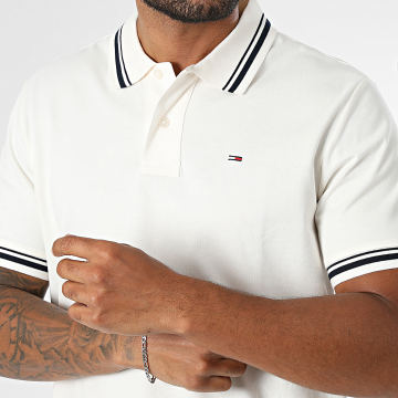 Tommy Jeans - Polo Manches Courtes Regular Fit Tipped 2700 Blanc