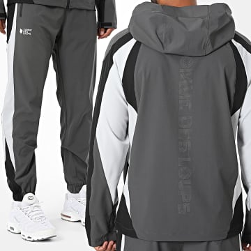 Comme Des Loups - Tracksuit Zip Hooded Jacket And Jogger Trouser Dive Anthracite Grey