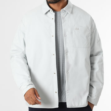 Lacoste - Giacca con Bottoni Logo Ricamato Coccodrillo tono su tono Grigio Chiaro