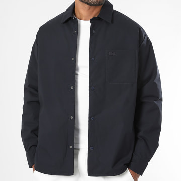 Lacoste - Chaqueta Cremallera Logo Bordado Cocodrilo Azul Marino