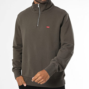 Levi's - Sweat Col Montant Ritssluiting 001B9 Bruin