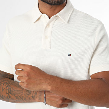Tommy Hilfiger - Polo Manches Courtes Regular Fit Waffle 5654 Beige Clair