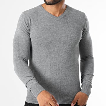 Classic Series - Jersey Cuello V Punto 662 Gris