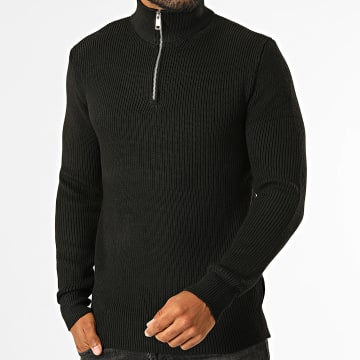 Classic Series - Jersey con cuello con cremallera texturizado 916 negro
