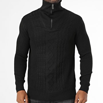 Classic Series - Jersey Con Cuello Alto Y Cremallera 939 Negro