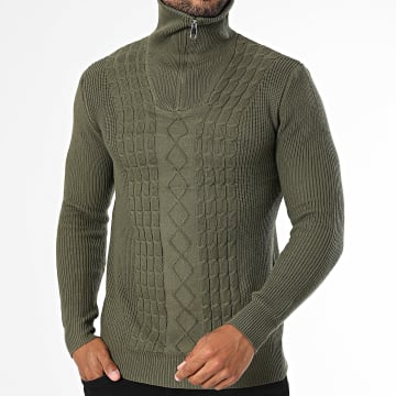 Classic Series - Jersey Con Cuello Alto Y Cremallera 939 Verde Kaki