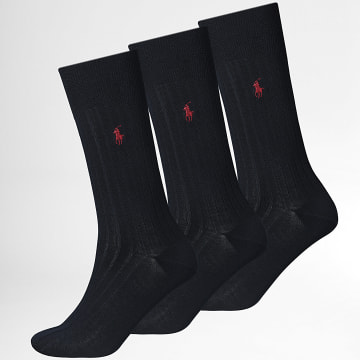 Polo Ralph Lauren - Lot De 3 Paires De Chaussettes Original Player Bleu Marine