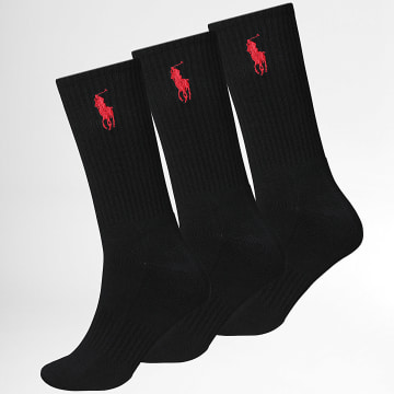Polo Ralph Lauren - Lot De 3 Paires De Chaussettes Big Player Noir